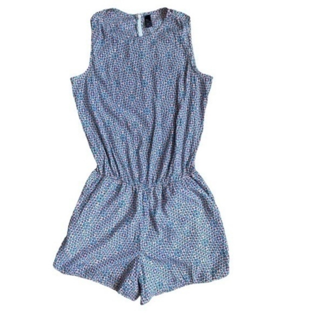 Gap, size med tall, Romper, with pockets, zip closure, hot, pink, blue, purple